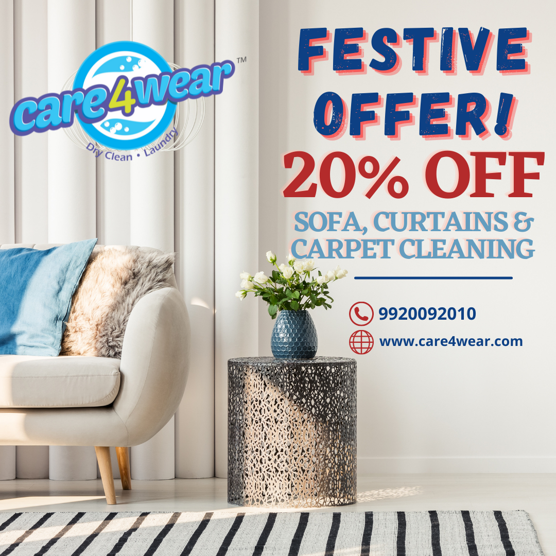 20% off on sofa cleaning, carpet cleaning and curtain cleaning